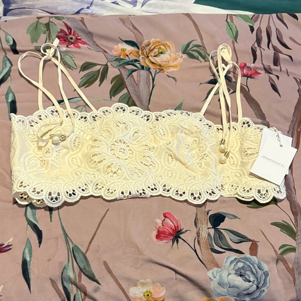 Zimmermann Rhiannon embroidered bodice ivory size 4/us 10-12